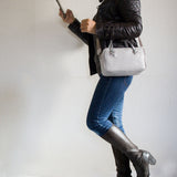 スクエアバッグ ルシア(ハンドル:アッシュ ボディと同じ革)