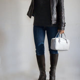 スクエアバッグ ルシア アッシュ(ハンドル:パイソン柄)