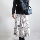 スクエアバッグ ルシア ネイビー(ハンドル:カラフルペイント)