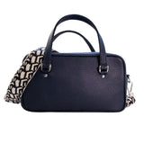 スクエアバッグ ルシア ネイビー(ハンドル:ネイビー ボディと同じ革)