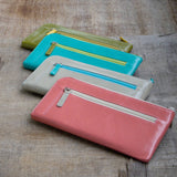 4色のエル字ファスナー財布