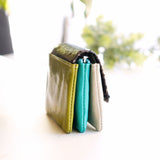 ミニ財布 モネ 蛇革 パイソン(グレージュ)