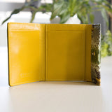 コンパクト二つ折り財布 蛇革 パイソン (ジェイド)