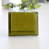 コンパクト二つ折り財布 蛇革 パイソン (ジェイド)