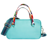 スクエアバッグ ルシア (ターコイズブルー/ハンドル:カラフルペイント)