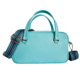 スクエアバッグ ルシア (ターコイズブルー/ハンドル:ターコイズブルー)