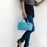 スクエアバッグ ルシア (ターコイズブルー/ハンドル:ターコイズブルー)