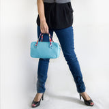 スクエアバッグ ルシア (ターコイズブルー/ハンドル:カラフルペイント)