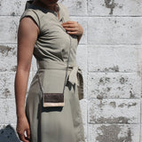 ミニ財布 モネ 蛇革 パイソン(グレージュ)