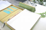 ノートカバー式クラッチバッグ リブレタ Libreta (アップルグリーン・ソルイエロー)