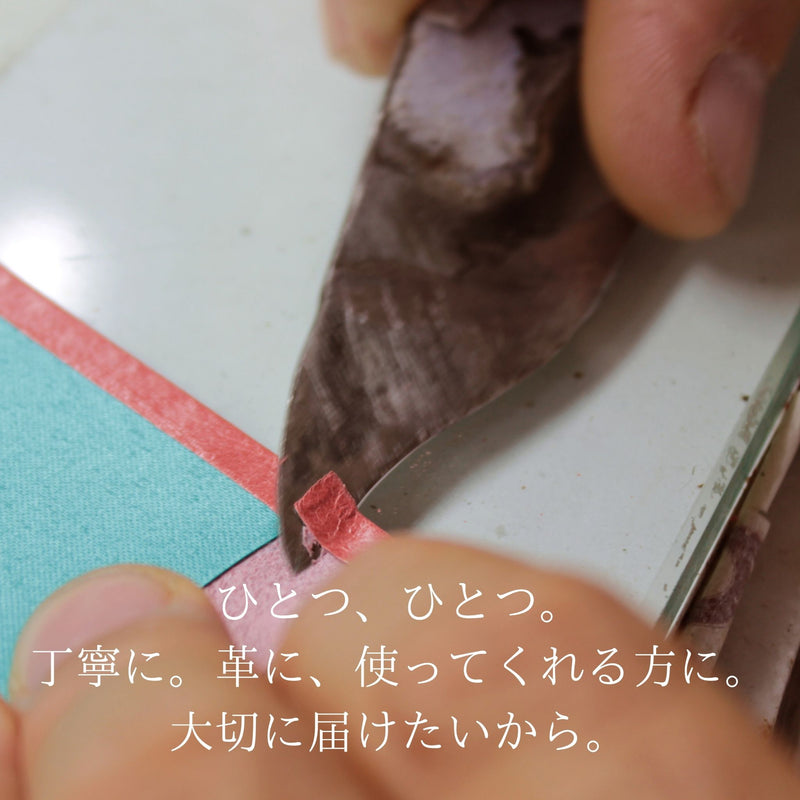 ミニ財布 モネ 牛革（黄・緑・ピンク）