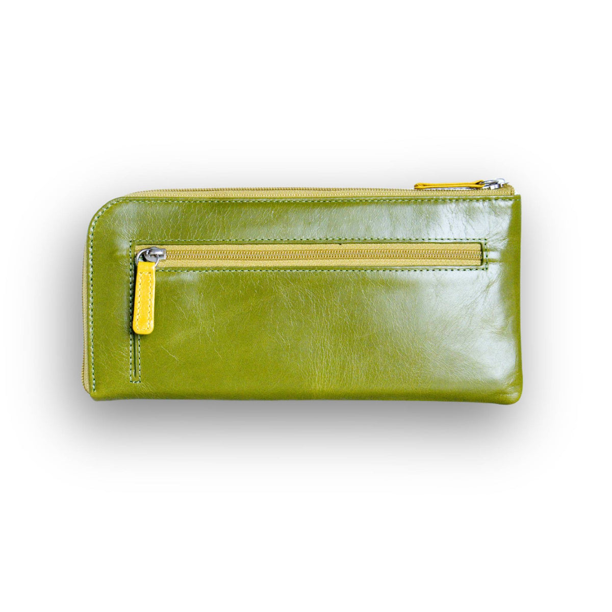 L字ファスナー薄型長財布 ELE エレ （アップルグリーン・ソルイエロー