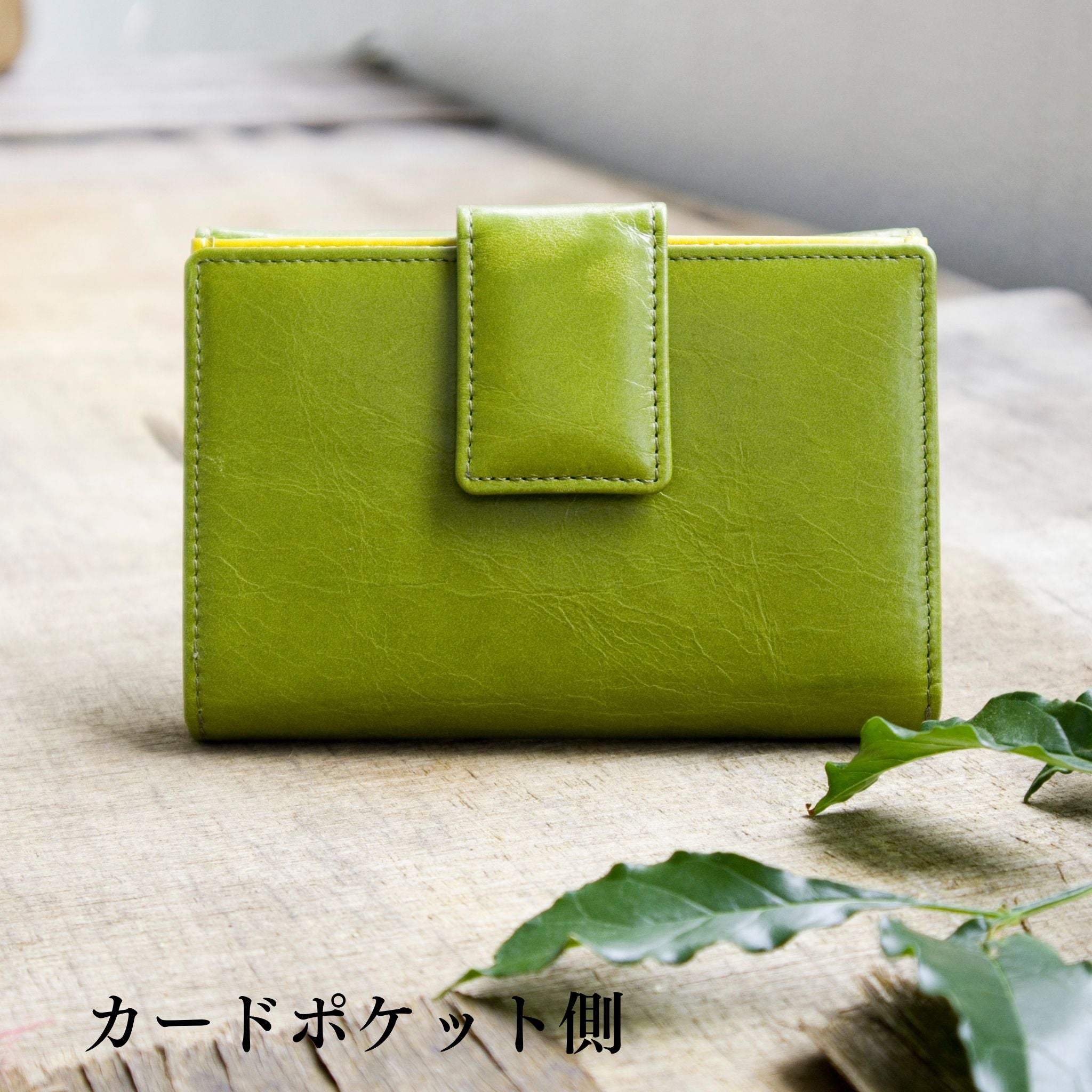 二つ折り財布 カルテラ Cartera （ピスタチオ・ソルイエロー）| étonné