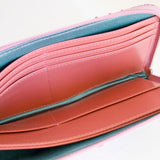 ピンク色のパイソン財布の内側の様子