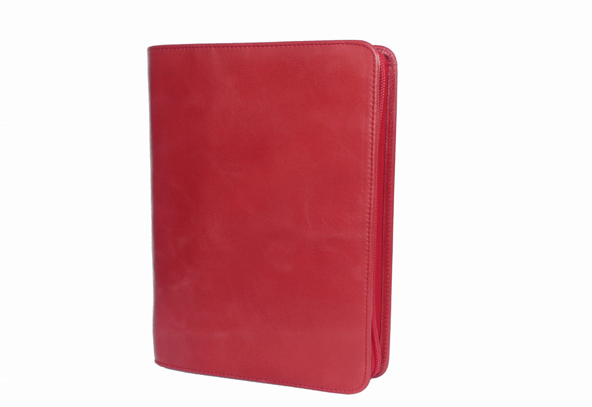 ノートカバー式クラッチバッグ リブレタ　Libreta （クリムソンレッド・ターコイズブルー)